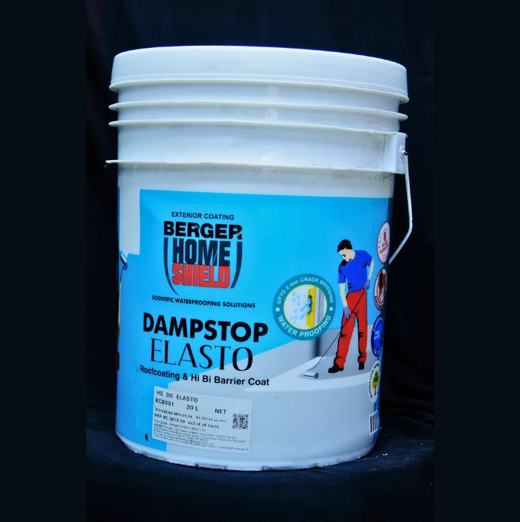 Berger Home Shield Exterior Coating Scientific Waterproofing Solution Dampstop Elasto